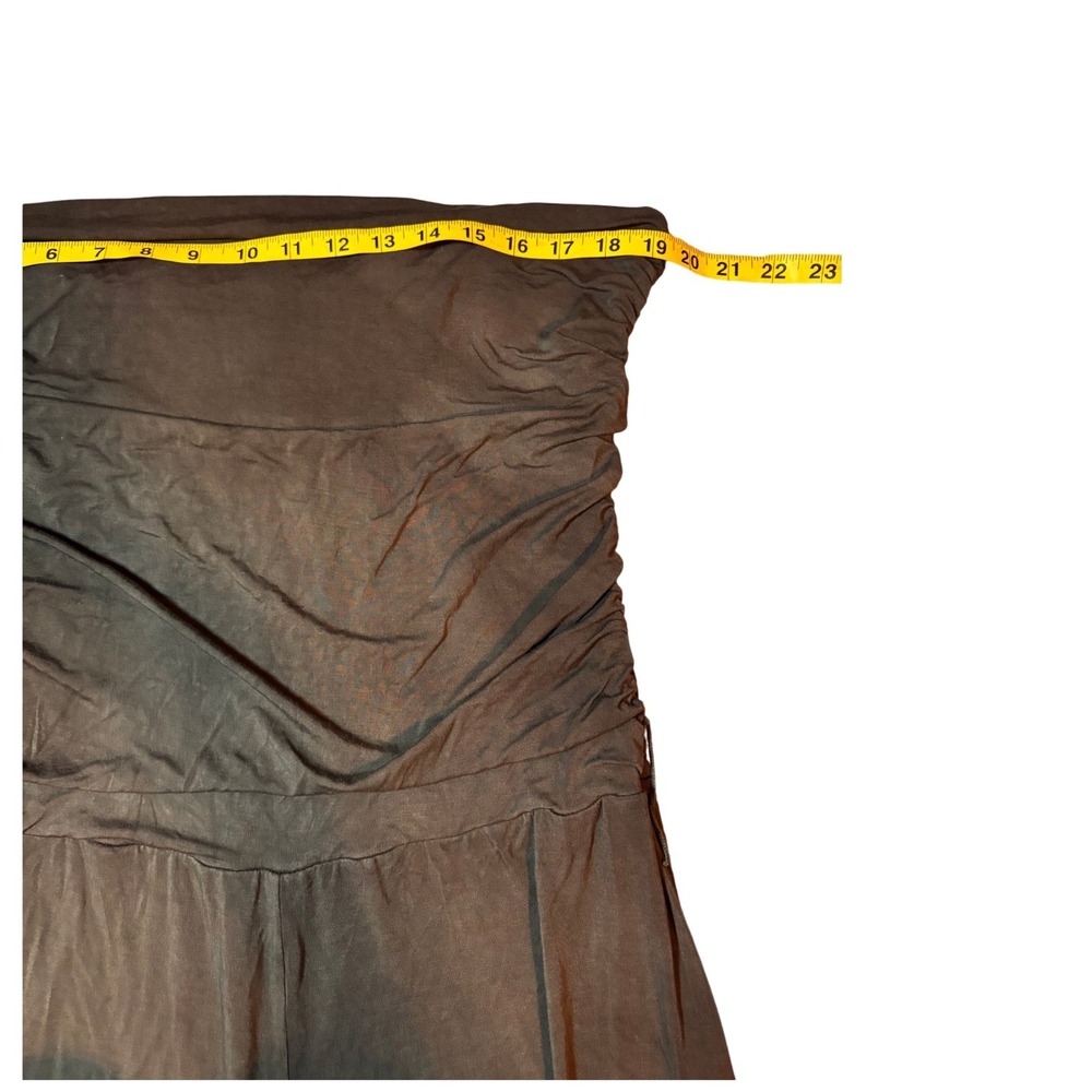 Boho Ombre Young Fabulous & Broke Jumpsuit Ruched Ombre Wide Leg M Green Cream - Picture 8 of 8